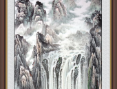 山水画图片,一幅山水画的诗意解读